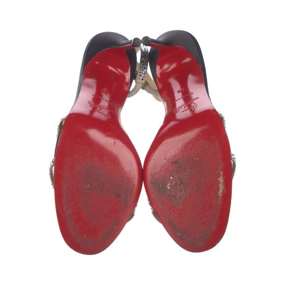 ❤️Christian Louboutin Satin Crystal Slingback Heels❤️ - Picture 5 of 5